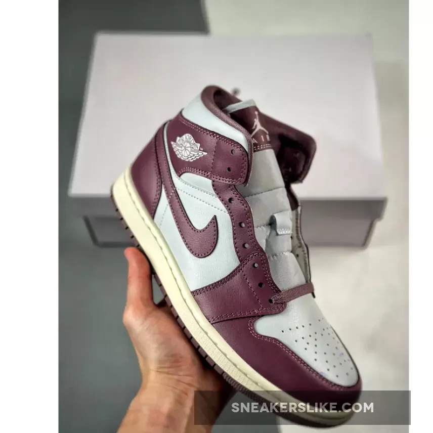 Air Jordan 1 Mid Pure Platinum/Sky J Mauve-Sail