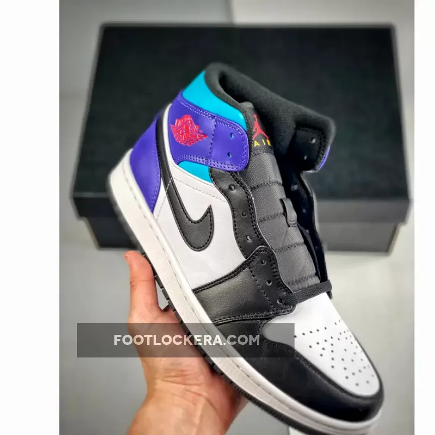 Air Jordan 1 Mid White/Court Purple-Tropical Twist-Black