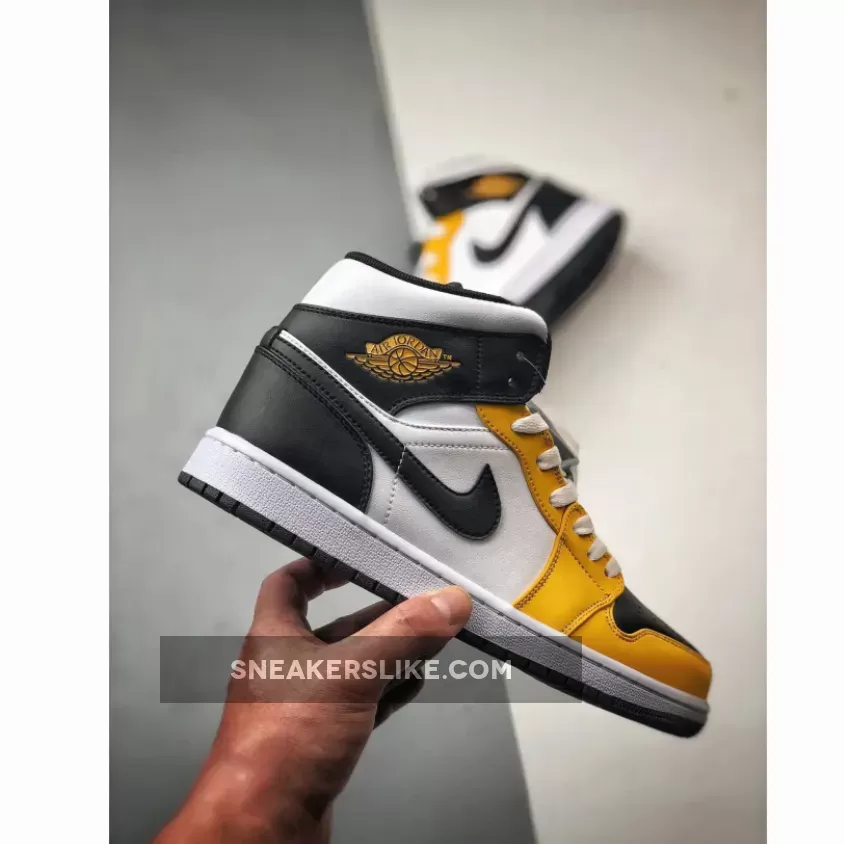 Air Jordan 1 Mid Yellow Ochre/White-Black