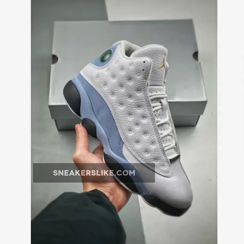 Air Jordan 13 White/Yellow Ochre-Blue Grey-Black New Arrival