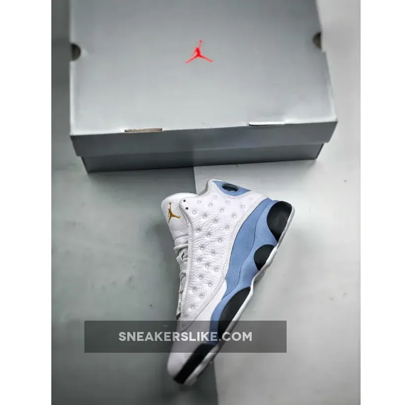Air Jordan 13 White/Yellow Ochre-Blue Grey-Black New Arrival Air Jordan 13 White/Yellow Ochre-Blue Grey-Black New Arrival