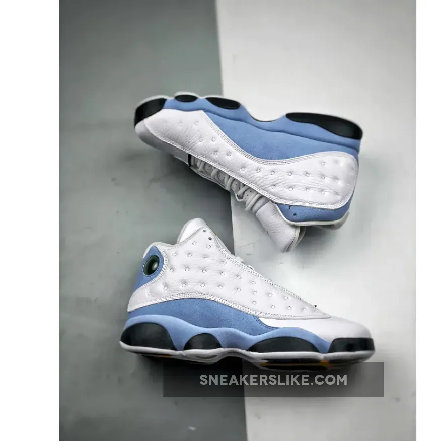 Air Jordan 13 White/Yellow Ochre-Blue Grey-Black New Arrival Air Jordan 13 White/Yellow Ochre-Blue Grey-Black New Arrival