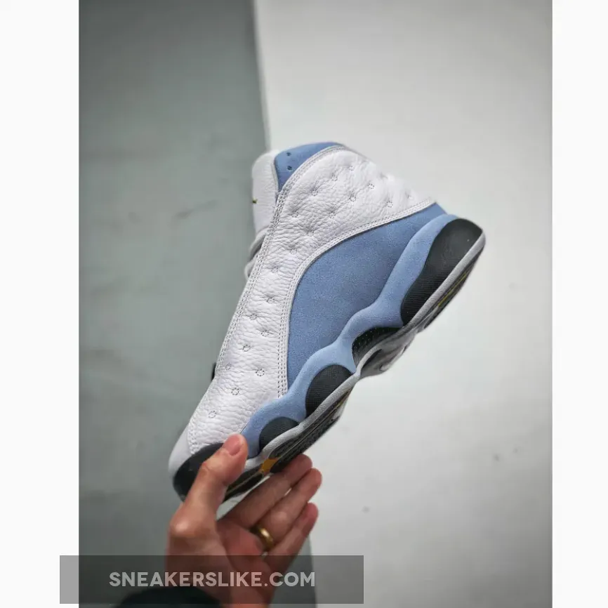 Air Jordan 13 White/Yellow Ochre-Blue Grey-Black New Arrival Air Jordan 13 White/Yellow Ochre-Blue Grey-Black New Arrival