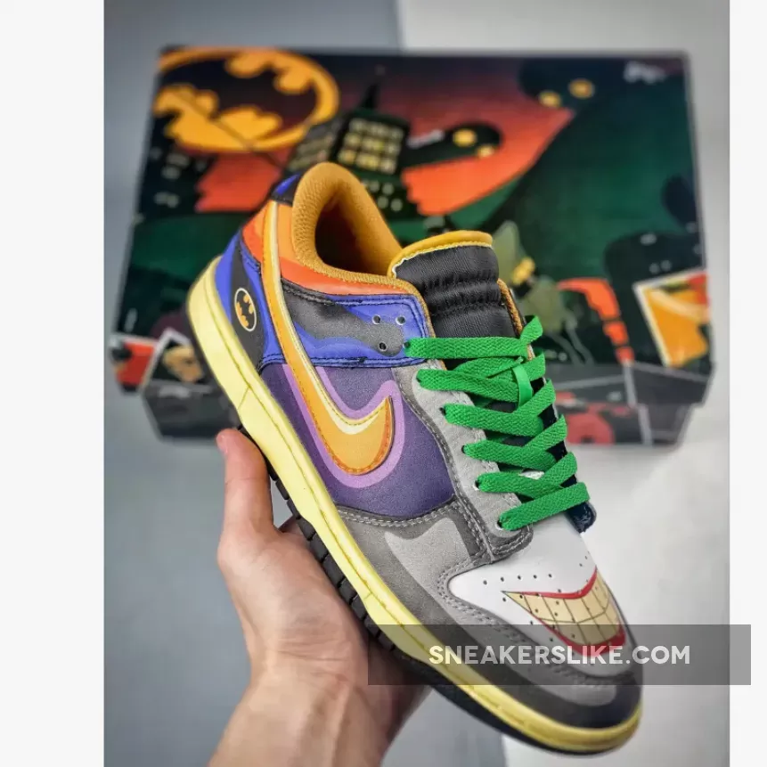 Batman x Joker Nike Dunk Low Black/Grey-Multi