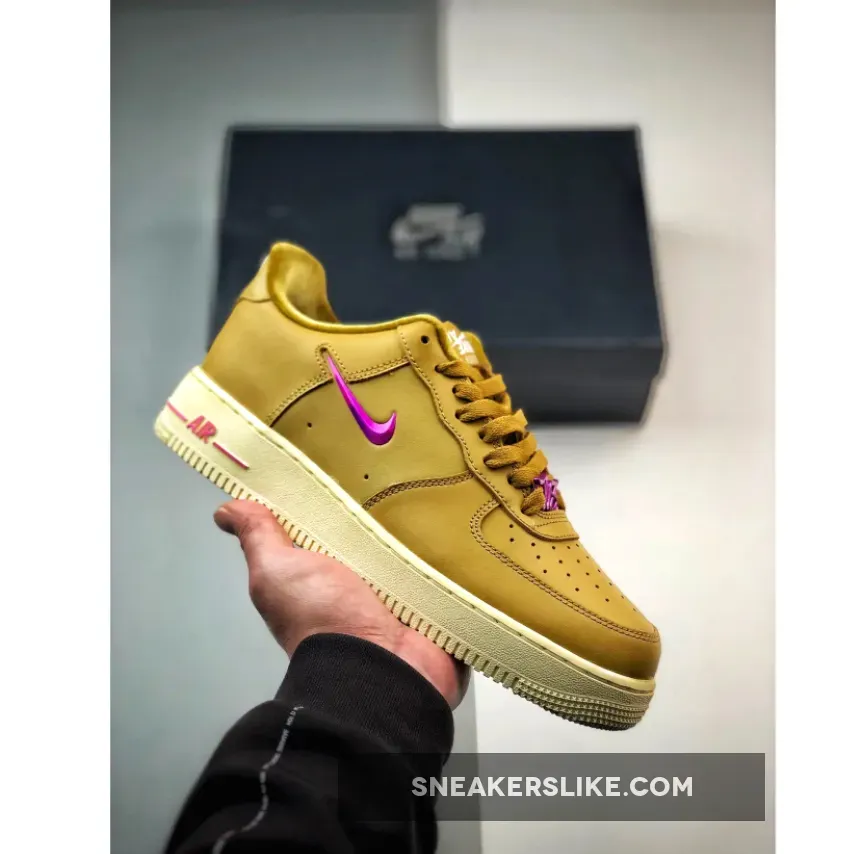 Nike Air Force 1 Low Just Do It Brown Pink