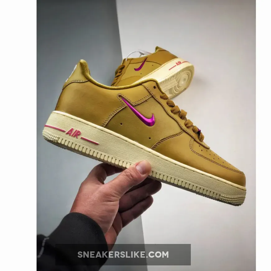 Nike Air Force 1 Low Just Do It Brown Pink Nike Air Force 1 Low Just Do It Brown Pink