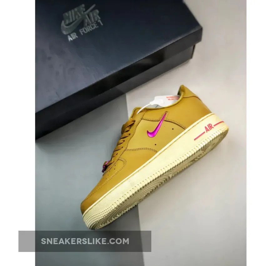 Nike Air Force 1 Low Just Do It Brown Pink Nike Air Force 1 Low Just Do It Brown Pink