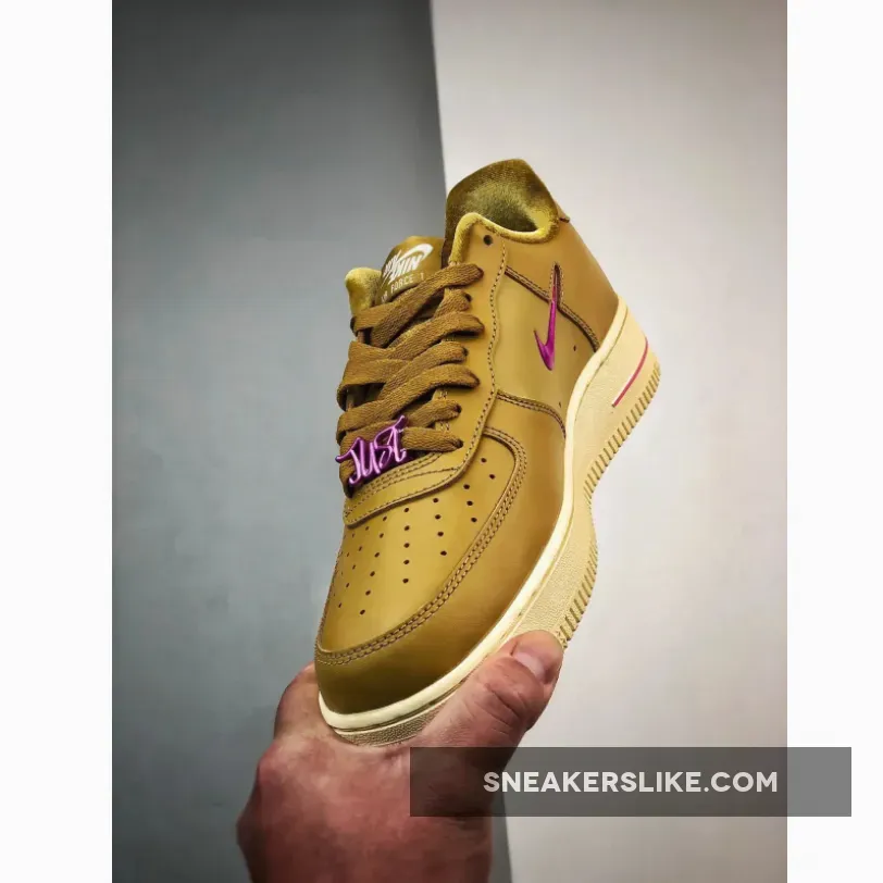 Nike Air Force 1 Low Just Do It Brown Pink Nike Air Force 1 Low Just Do It Brown Pink