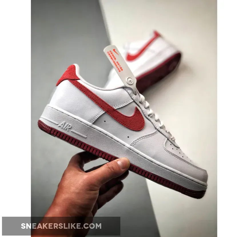 Nike Air Force 1 Low White/Adobe-Team Red-Dragon Red