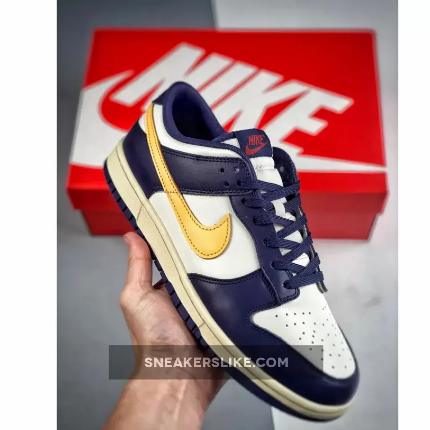 Nike Dunk Low Sail/Coconut Milk-Purple Ink