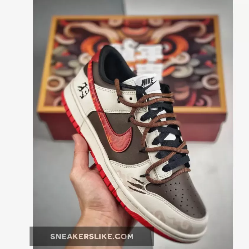 Nike Dunk Low "Year of the Dragon" White Black Red