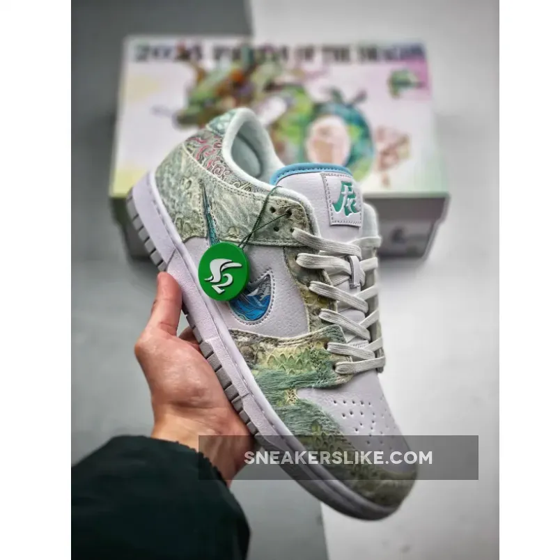 Nike Dunk Low "Year of the Dragon" White Green