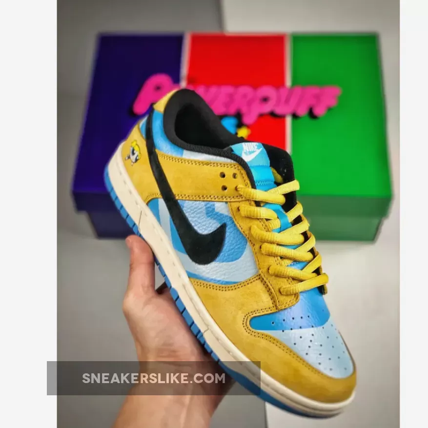 The Powerpuff Girls x Nike SB Dunk Low Yellow Blue